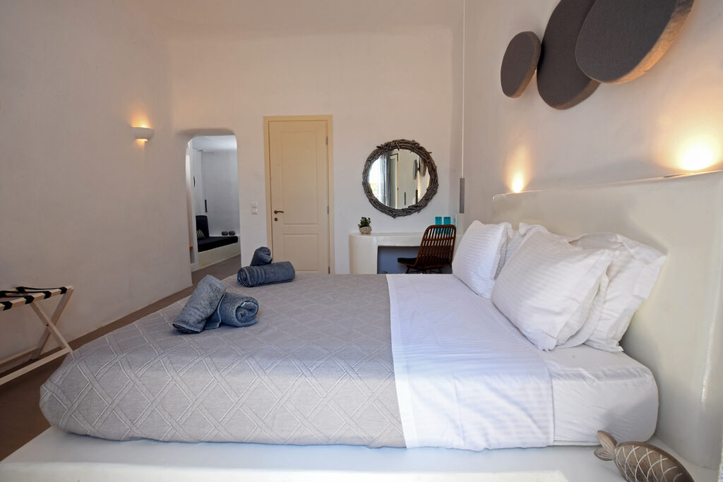 The pebbles collection exclusive bedroom Luxury Villa mykonos