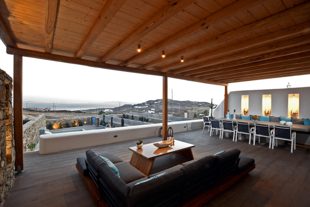 The pebbles collection Villa exclusive veranda with pool sea and sun